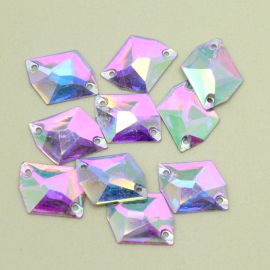 Chaton de Acrílico - Transparente Furta-Cor / 21x16mm (Unidade) 