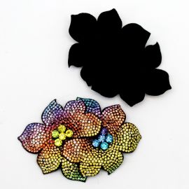 Aplique de Feltro com Strass / 10x6,5cm - Dupla (unidade)