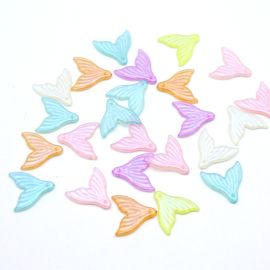 Mix Multicolorido / 20x20mm - Irisado - Pingente Rabo de Sereia (10 gramas)