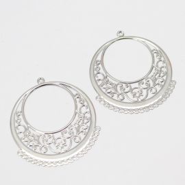 Pingente de Estamparia / 57x51mm - Redondo (1 par) 