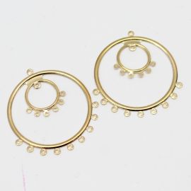 Pingente de Estamparia / 52x49mm - Redondo (1 par) 