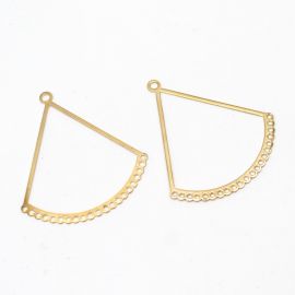  Pingente de Estamparia / 48x42mm - (1 par) - Dourado