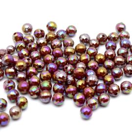 Globo de Plástico Irisado / 8mm - Leitoso (10 gramas)