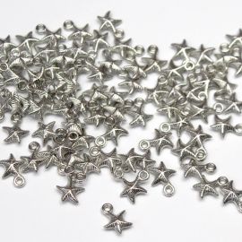 Pingente de Plástico ABS / 15x12mm - Estrela do Mar - Sereismo (10 gramas) - Prata