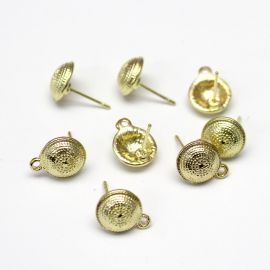 Pino de Brinco em Metal / 10mm - Redondo (1 PAR)-Dourado