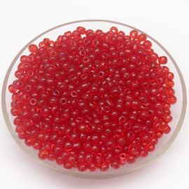 Miçanga - Chinês / (6/0) - Vermelha Transparente (10 Gramas)