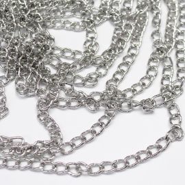 Corrente de Alumínio / 10mm - 8x11mm (1 METRO) - Níquel