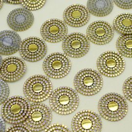 Passamanaria Plástica / 35mm - com Detalhe em Strass - (1 Metro)