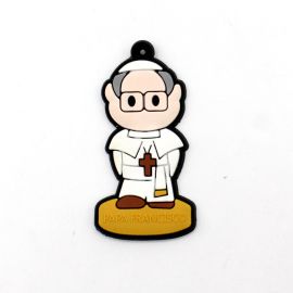 Pingente Emborrachado / Papa Francisco - 53x27mm (Unidade)