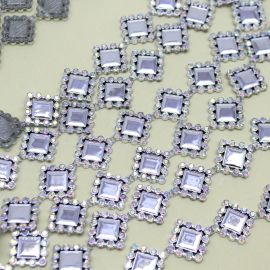 Passamanaria Plástica / 24mm - com Detalhe em Strass - (1 Metro)