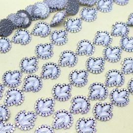 Passamanaria Plástica / 22x24mm - com Detalhe em Strass - (1 Metro)