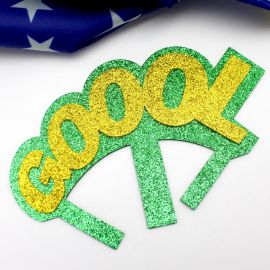 Tema Brasil / Kit em E.V.A com Glitter - Palavra: GOOOL