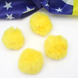 Tema Brasil - Pompom Felpudo / 5cm - Pelo Artificial (Unidade)