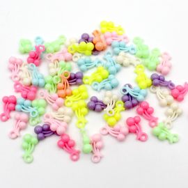 Mix Multicolorido Leitoso / 20x10mm - Pingente - Cereja (20 gramas)