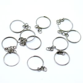 Argola de Chaveiro com Corrente / 20mm - (UNIDADE)