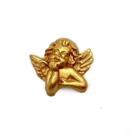 Anjinho em Gesso Dourado / 36x31mm (Unidade)