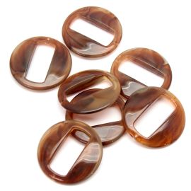 Conta Plástica Mesclada / Argola com Furo Pingente / 38mm (14 gramas)