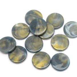 Conta Plástica Mesclada / 29mm - Redonda Achatada (12 gramas)