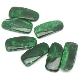 Conta Plástica Mesclada / Entremeio com Dois Furos / 50x22mm (10 gramas)