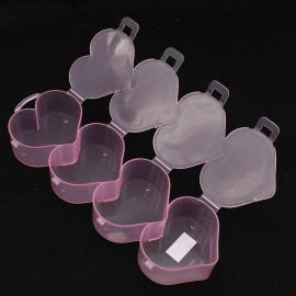 Caixa Organizadora / 18x6cm - 4 Corações (unidade)-Rosa
