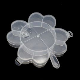 Caixa Organizadora / 14x14x2,5cm - Trevo de 4 Folhas - 9 Divisórias (unidade)