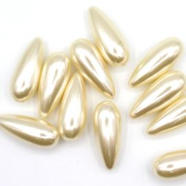 Gota de ABS Perolada / 37x15mm (10 gramas) - Rosê