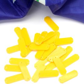 Tema Brasil / Plaquinha com 2 furos - 30x10mm (1 Unidade)