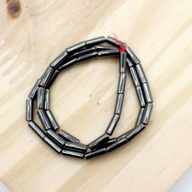Pedra de Hematita / 9x3mm - Cano - Magnética (1 FIO)