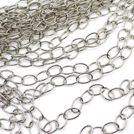 Corrente de Ferro / Elo: 10x17mm (1 Metro) -  Níquel