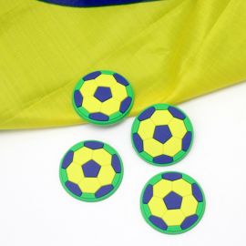 Tema Brasil / Aplique Emborrachado - Bola 28mm  (1 Unidade)