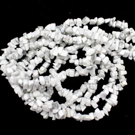 Pedra de Cascalho / 8mm - Hawlita Branca (1 FIO)