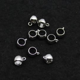 Caneca de Metal / 11x8mm - Lisa (unidade) - Níquel 