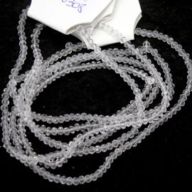 Rondela de Vidro 3mm / Transparente (1 Fio)
