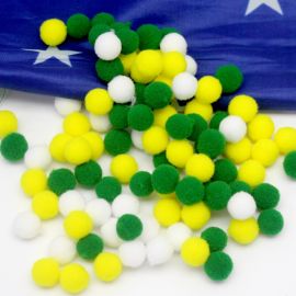 Tema Brasil / Pompom -10mm (Pacote c/ 100 unidades) 