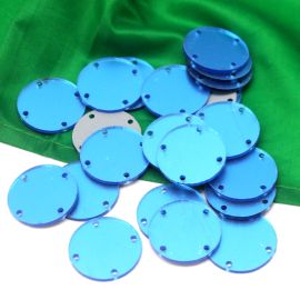 Tema Brasil / Paetê de Acrílico Espelhado 28mm - Redondo - 4 Furos (UNIDADE)