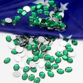 Tema Brasil / Chaton de Acrílico / Oval 10x8mm (Unidade)