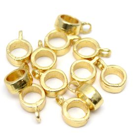 Caneca de Metal / Entremeio - 8mm (Unidade)-Dourado