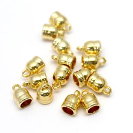Terminal de Metal / 12X8mm - para Colagem (Unidade) - Dourado 