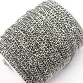 Corrente de Alumínio / 4x5mm - Regulagem (1METRO)