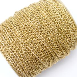 Corrente de Alumínio / 4x5mm - Regulagem (1METRO)-Dourado