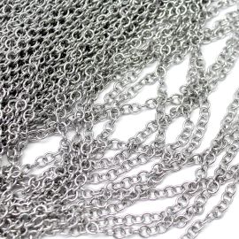 Corrente de Alumínio / 6mm - Regulagem - Redondo (1METRO)-Níquel