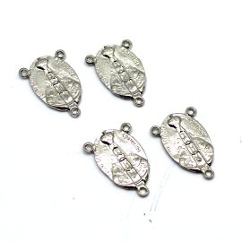 Salve Rainha de Metal / 32x23mm - N. Senhora Aparecida (Unidade) - Níquel