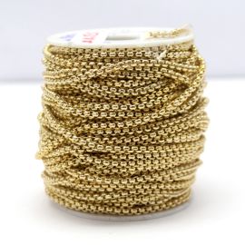 Corrente de Alumínio / 3mm - Roliça (1 METRO) - Dourado