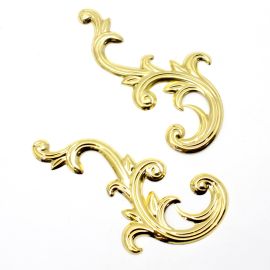 Arabesco de Estamparia /  Entremeio 125x70mm - (1 Par) - Dourado