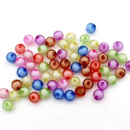 Mix Multicolorido / 10mm - Transparente com Miolo - Bola (20 gramas)