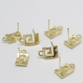 Pino de Brinco em Metal / 12mm (1 par)-Dourado