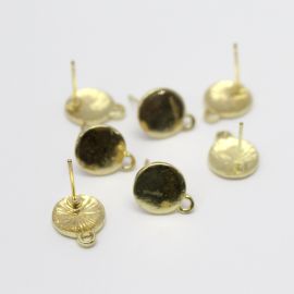 Pino de Brinco em Metal / 10mm - Redondo (1 par)-Dourado