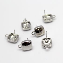 Pino de Brinco em Metal / 12x9mm (1 par) - Níquel