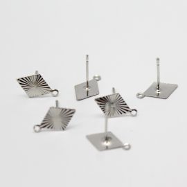 Pino de Brinco em Metal / 13x9mm - Triângulo (1 par)-Níquel