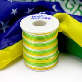 Tema Brasil / Fio de Seda 2mm - Multicolorido - (Carretel com 45Metros)